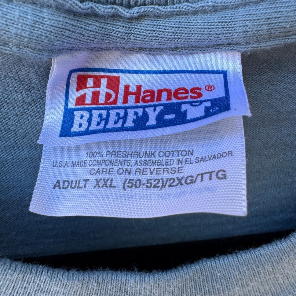 Hanes Beefy-T Mens XXL Blue LA Police Celebrity Golf Tournament Graphic T-Shirt