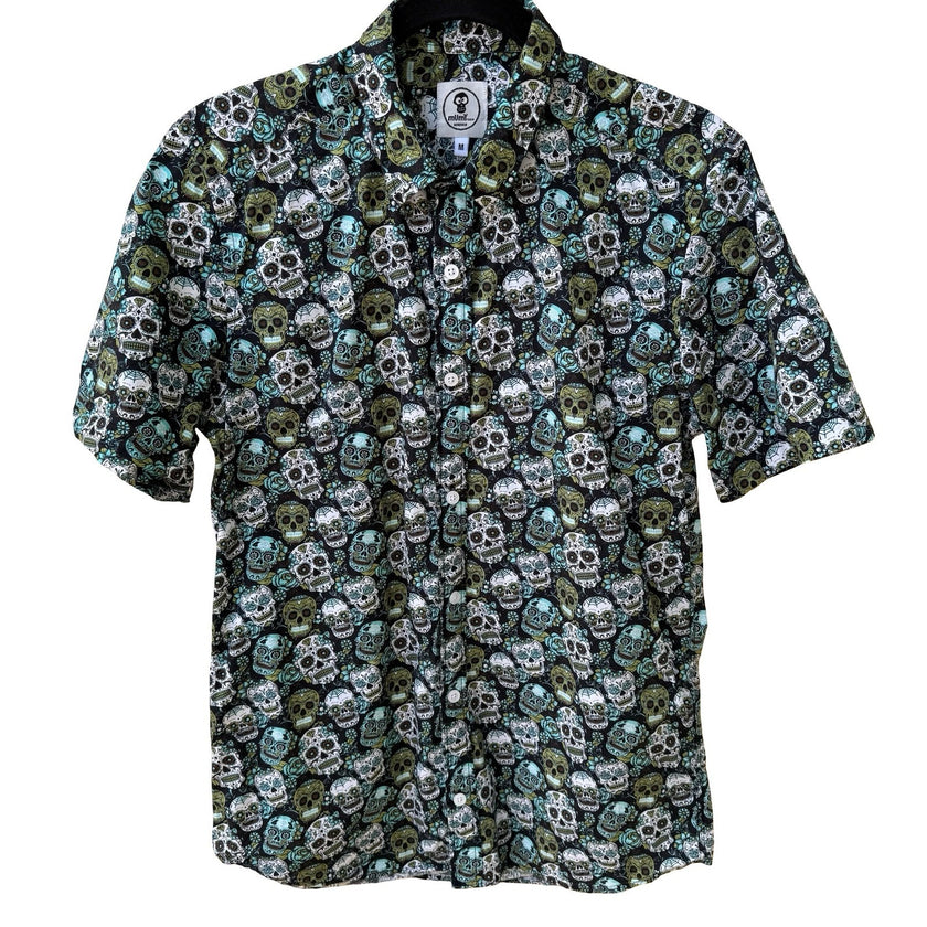 Mumy Room Madrid Umami Sugar Skull Rockabilly Psychobilly Tattoo Print Shirt M