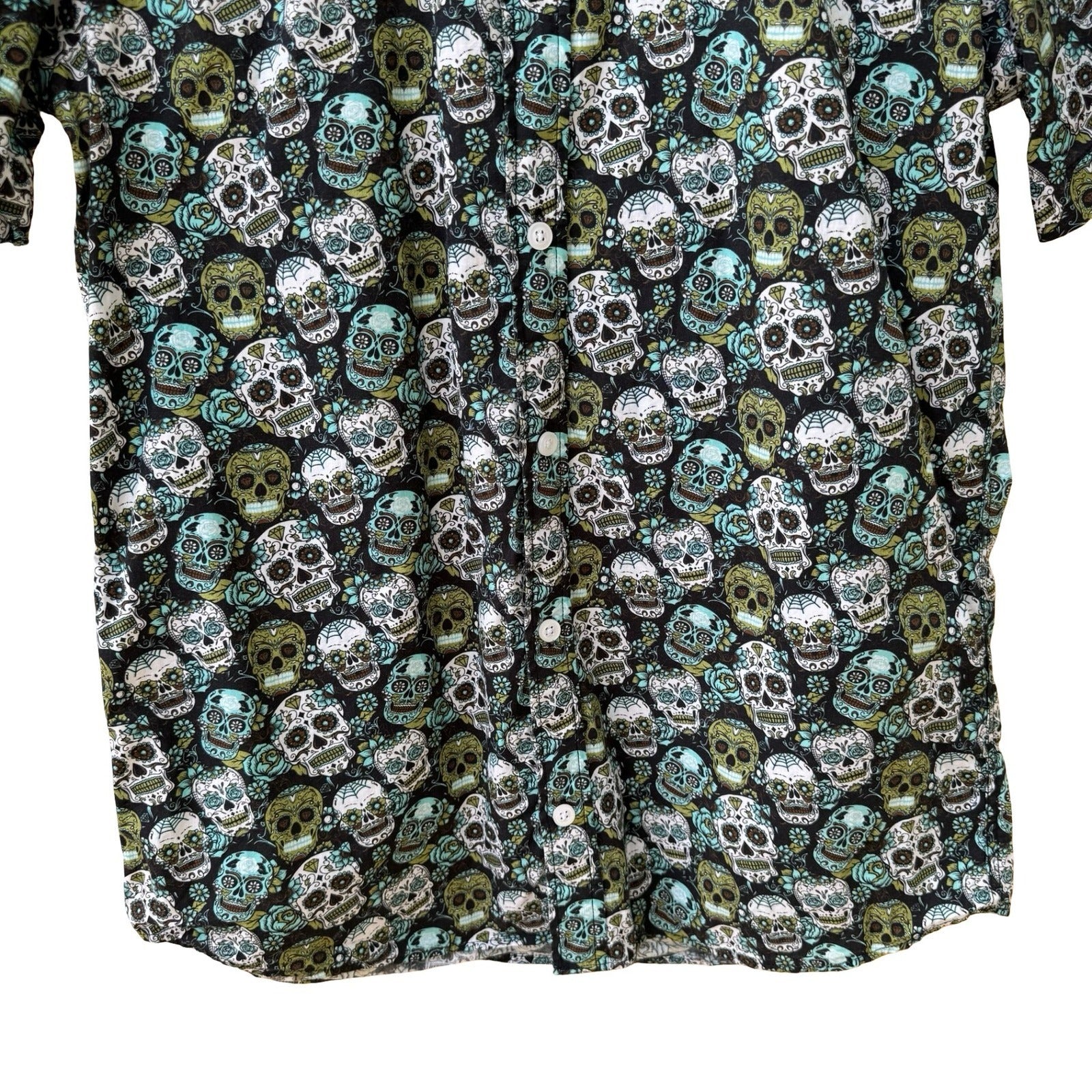 Mumy Room Madrid Umami Sugar Skull Rockabilly Psychobilly Tattoo Print Shirt M