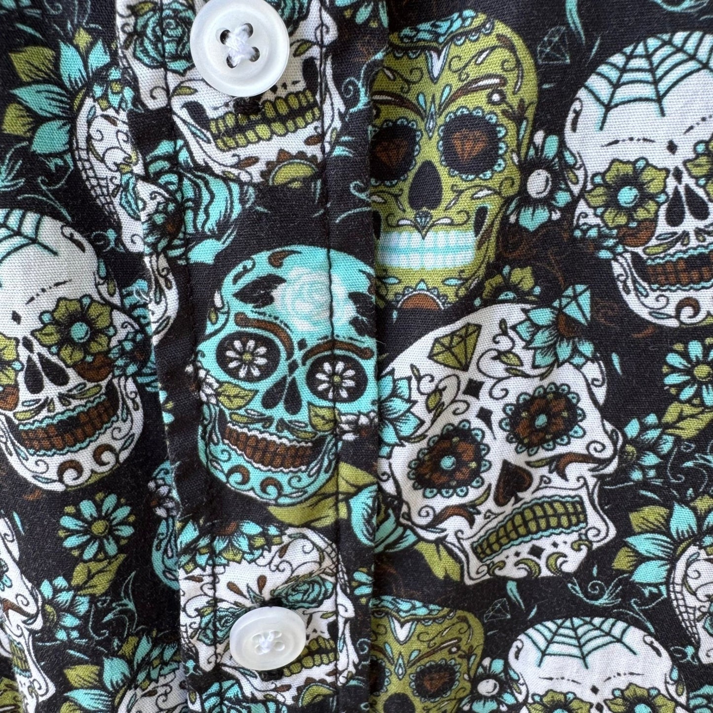 Mumy Room Madrid Umami Sugar Skull Rockabilly Psychobilly Tattoo Print Shirt M