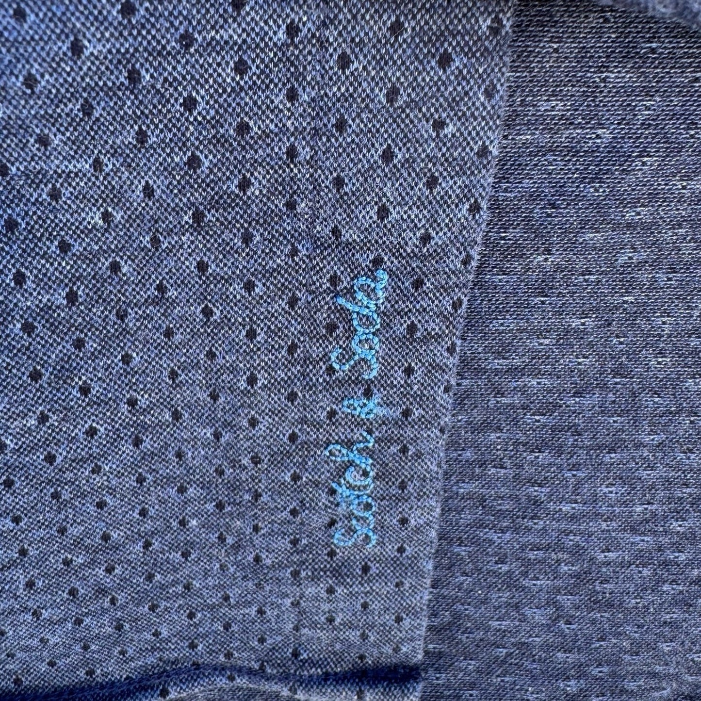 Scotch & Soda Micro Dot Slim Fit Tailored Business Casual Shirt Mens L Blue