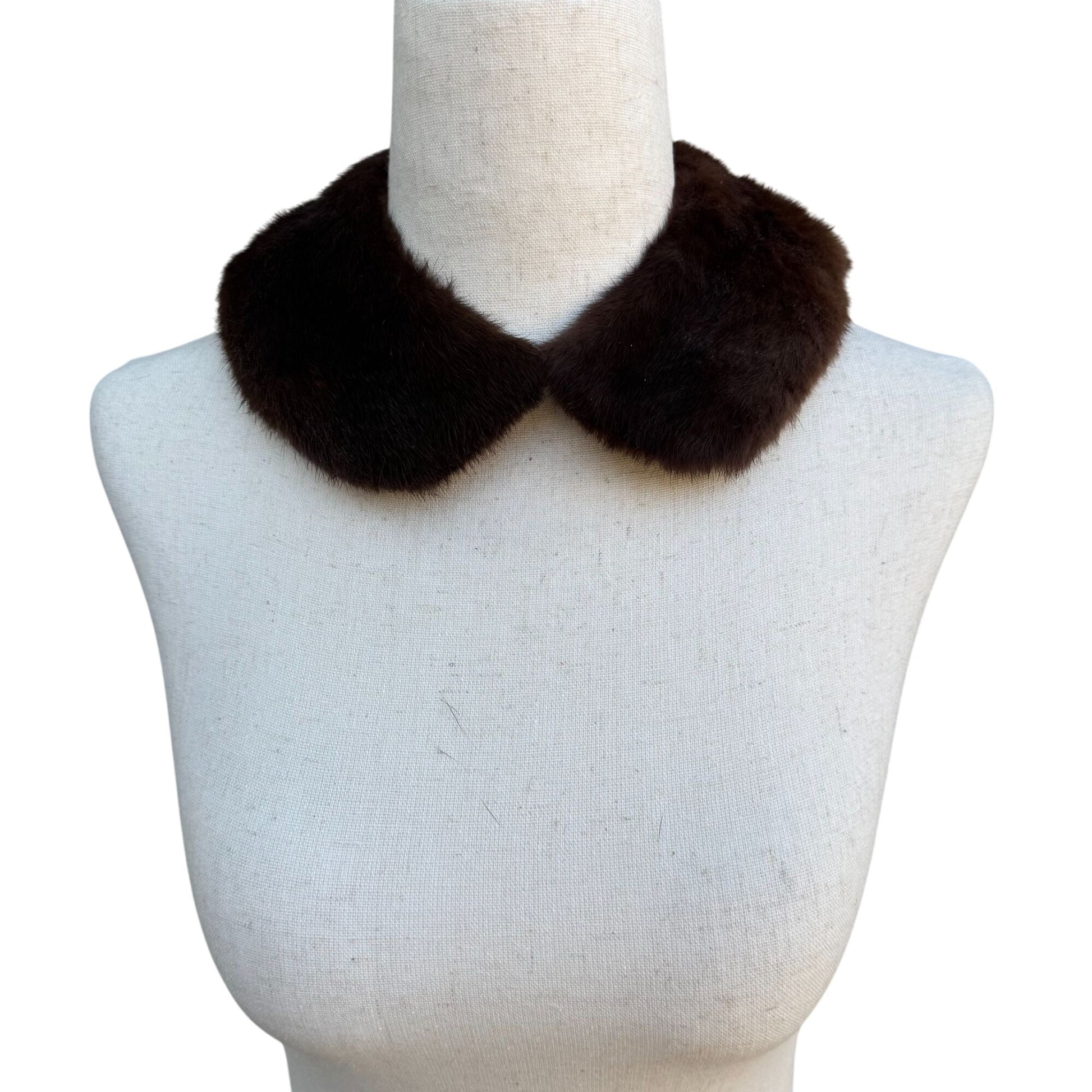 The May Company Vintage Womens Brown Hand Made Japanese Mink Fur Collar