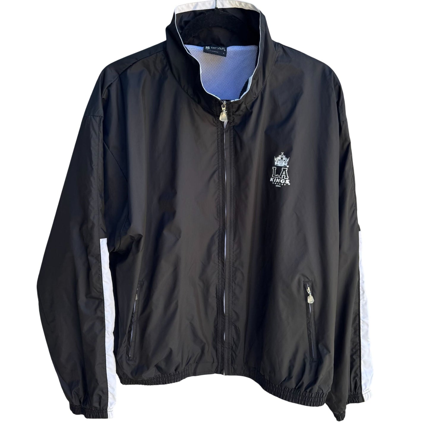 LA Kings Gear For Sports NHL Hockey Black Warm Up Suit Windbreaker Jacket New L