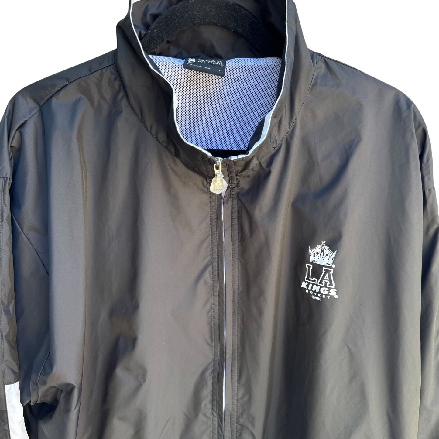 LA Kings Gear For Sports NHL Hockey Black Warm Up Suit Windbreaker Jacket New L