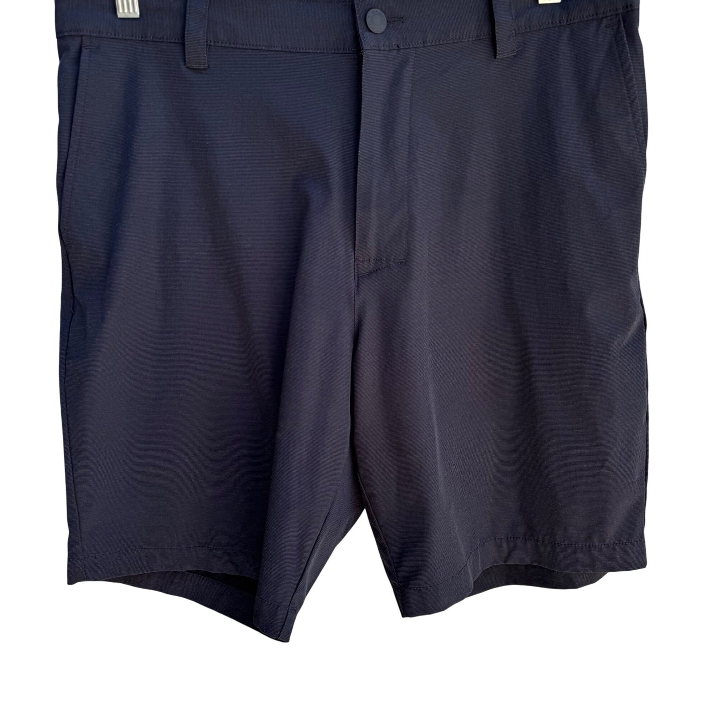 Banana Republic Mens Charcoal Black Relaxed-Fit Lightweight Elastic Waist Shorts