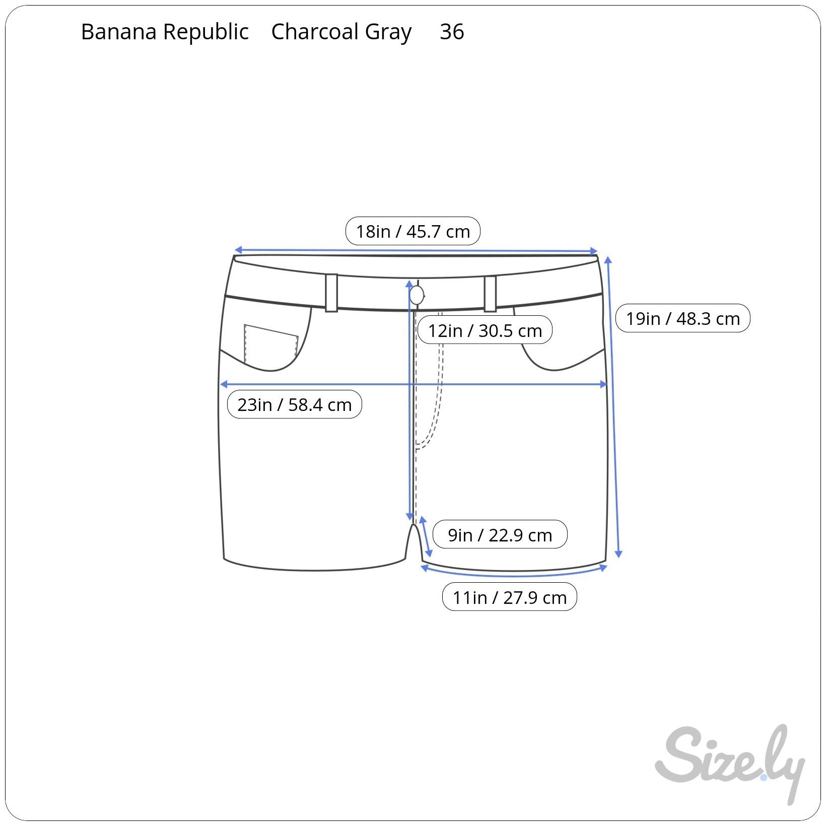 Banana Republic Mens Charcoal Black Relaxed-Fit Lightweight Elastic Waist Shorts