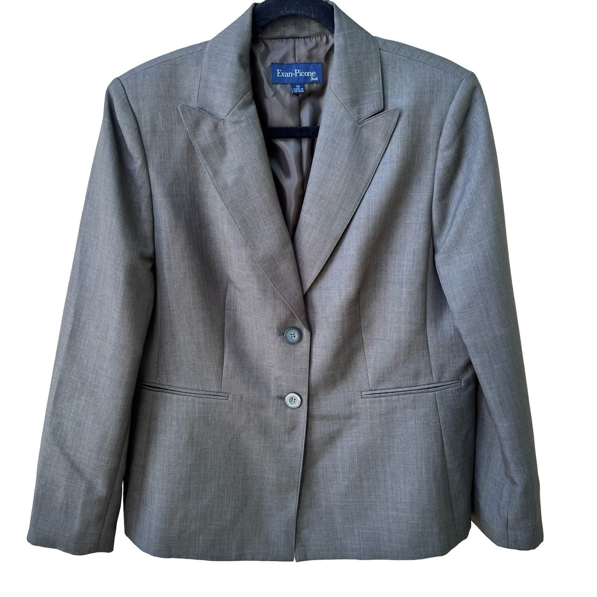 Evan-Picone Vintage Minimalist Professional Tailored Power Suit Blazer Jacket 14