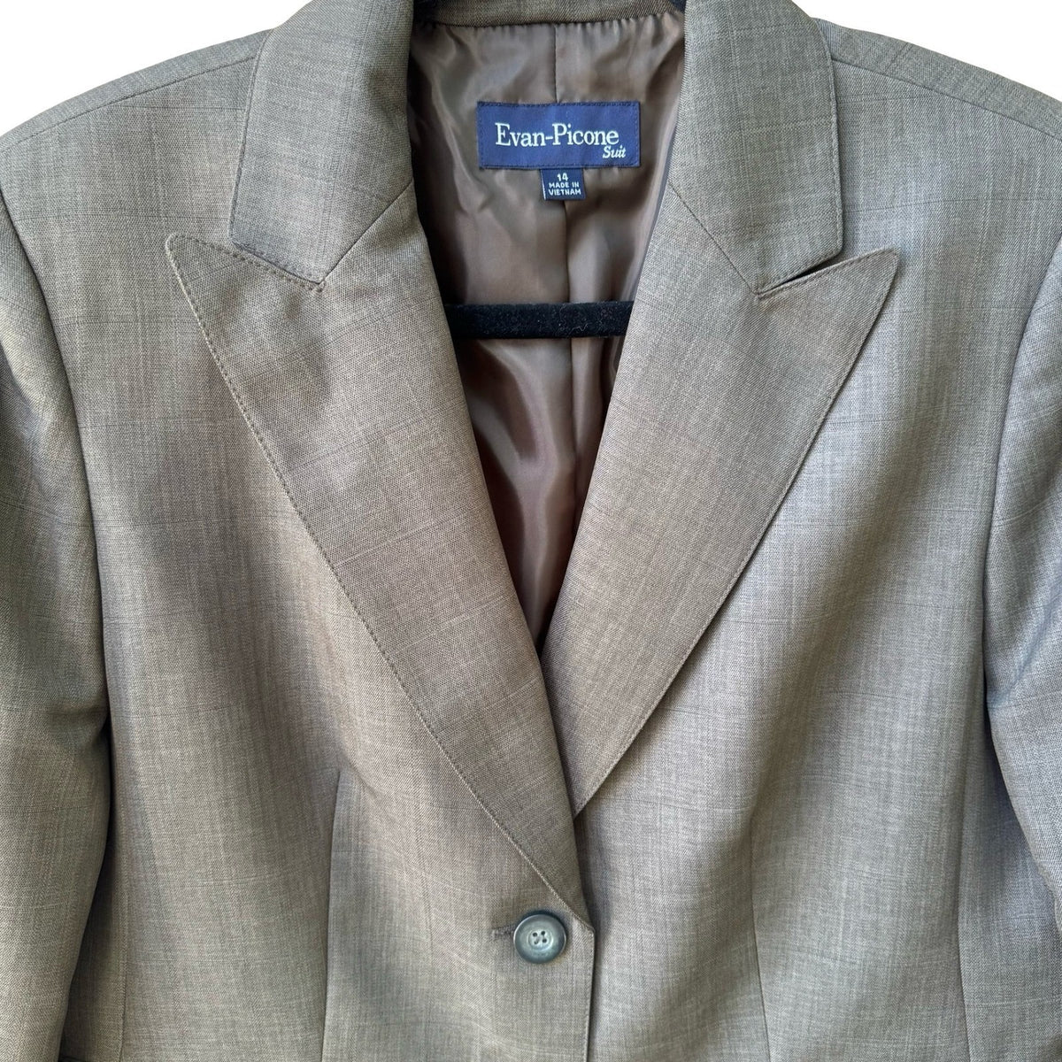 Evan-Picone Vintage Minimalist Professional Tailored Power Suit Blazer Jacket 14