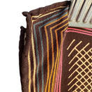 Switch Vintage Geometric Diamond Grid Silk Scarf Brown Orange Pink Hand Rolled Edge 2 image