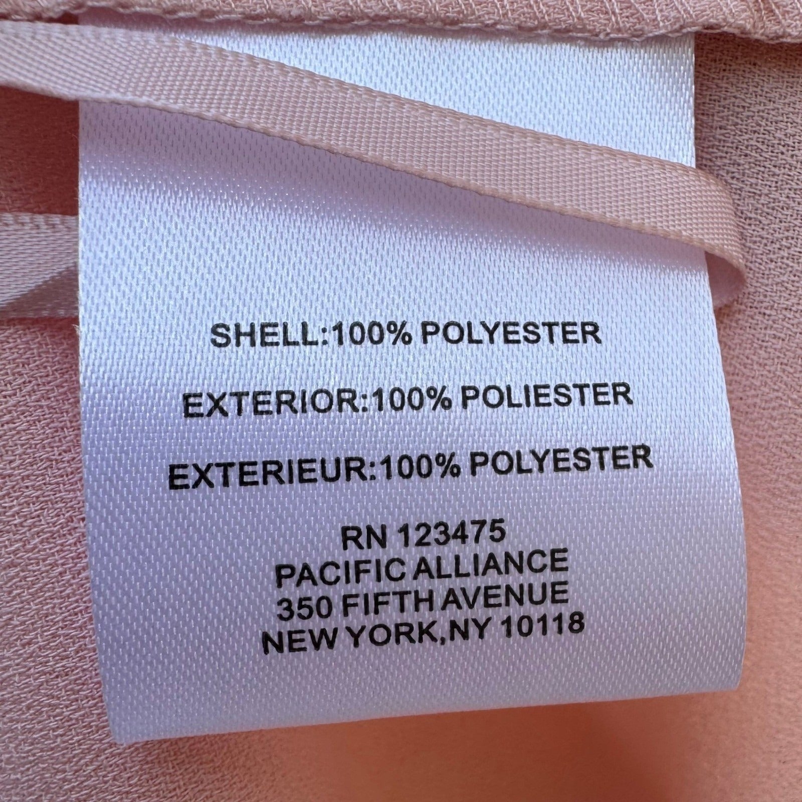 Tahari Arthur S Levine Feminine Pastel Pink Pleated Cinched Back Blouse L NEW