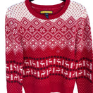 Switch Prince &amp; Fox Mens Large Red Fair Isle Reindeer Snowflake Nordic Knit Sweater NEW 3 image