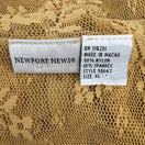 Switch Newport News Vintage Y2K Tan Lace Ruffle V-Neck Blouse Sheer Fairy XL Romantic 2 image