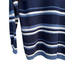 Switch Honors Vintage Mens Striped V-Neck Blue Mens Long Sleeve Knit Grandpa Sweater L 3 image