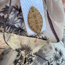 Switch Boho Sheer Ethereal Fairy Dandelion Print Crop Blouse Bell Sleeve Smocked Waist 2 image