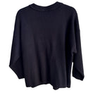 Switch College Point Vintage Black Knit Gold Button Pockets Oversized Cardigan Sweater 2 image