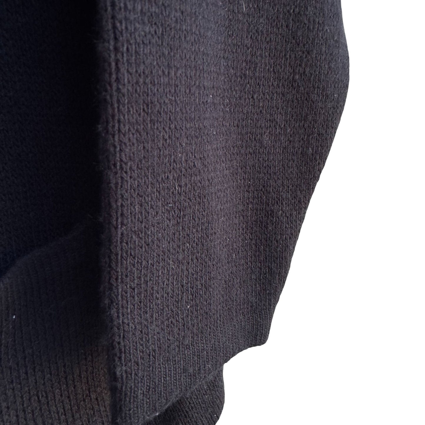 College Point Vintage Black Knit Gold Button Pockets Oversized Cardigan Sweater