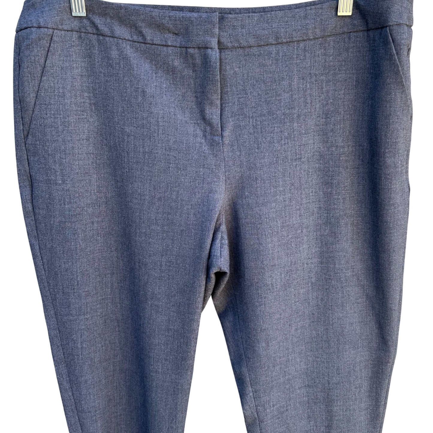 Amanda + Chelsea Womens Grey Flat Front Stretch Cropped Vented Hem Dress Pants XL