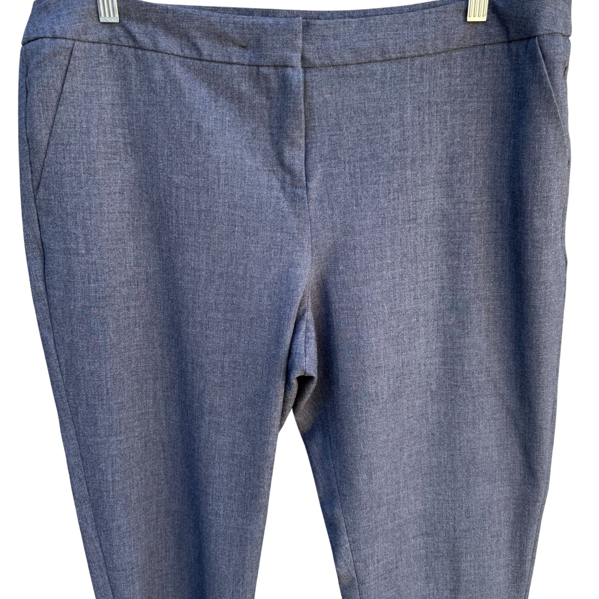 Amanda + Chelsea Womens Grey Flat Front Stretch Cropped Vented Hem Dress Pants XL