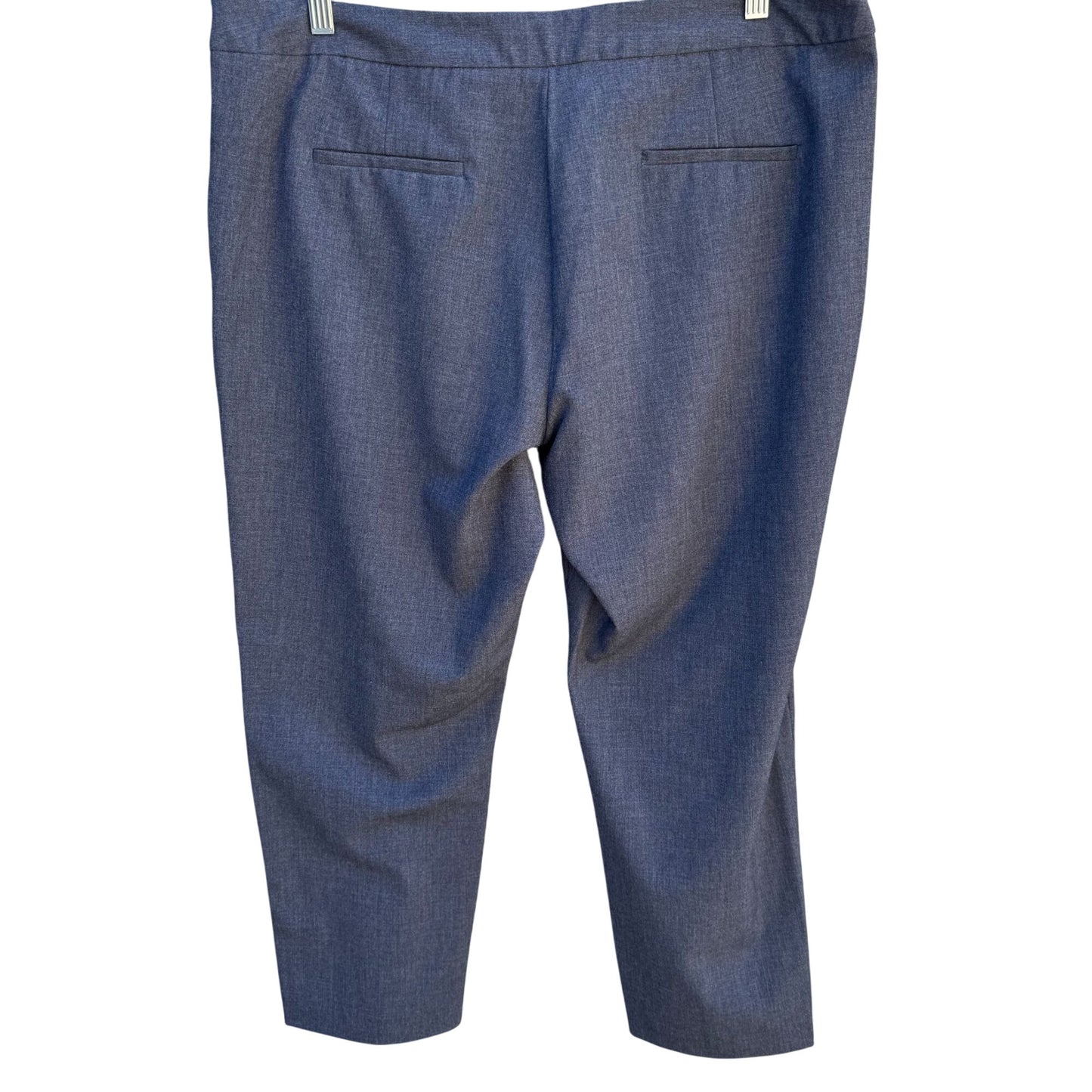 Amanda + Chelsea Womens Grey Flat Front Stretch Cropped Vented Hem Dress Pants XL