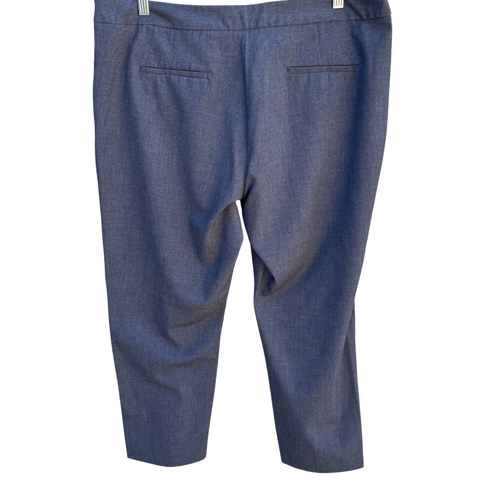 Amanda + Chelsea Womens Grey Flat Front Stretch Cropped Vented Hem Dress Pants XL