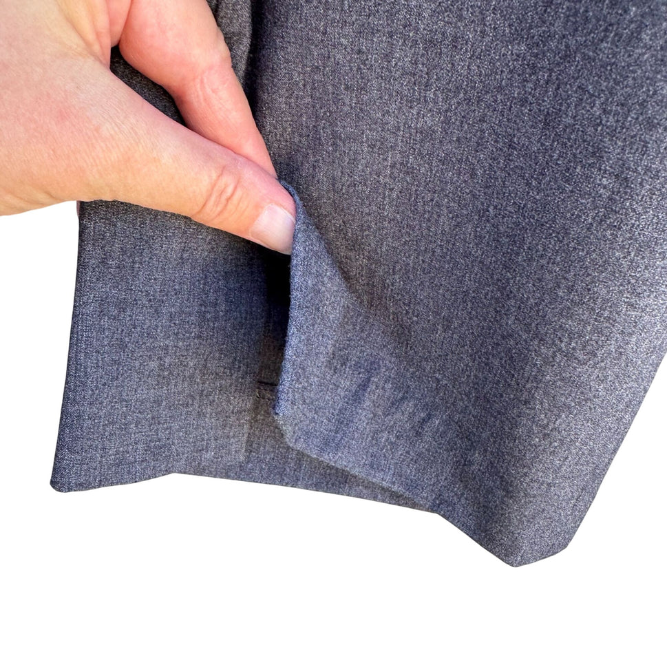 Amanda + Chelsea Womens Grey Flat Front Stretch Cropped Vented Hem Dress Pants XL