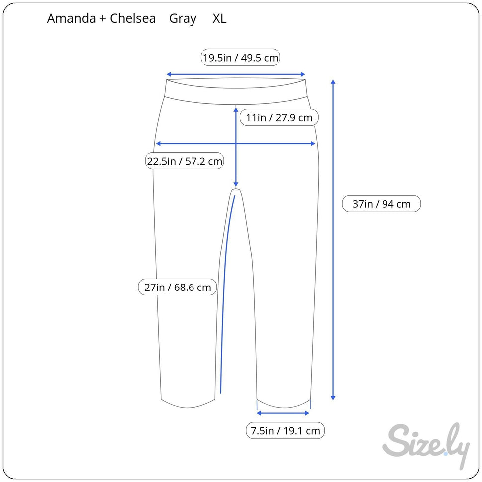 Amanda + Chelsea Womens Grey Flat Front Stretch Cropped Vented Hem Dress Pants XL