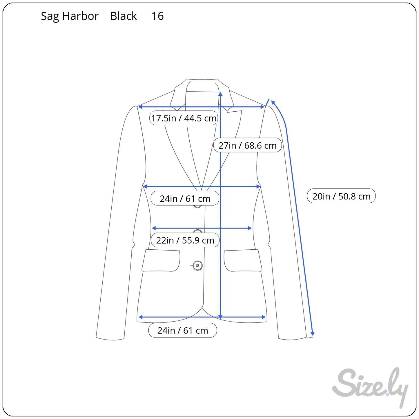 Sag Harbor Womens Houndstooth Metallic Stitching Button-Up Jacket Blazer 16