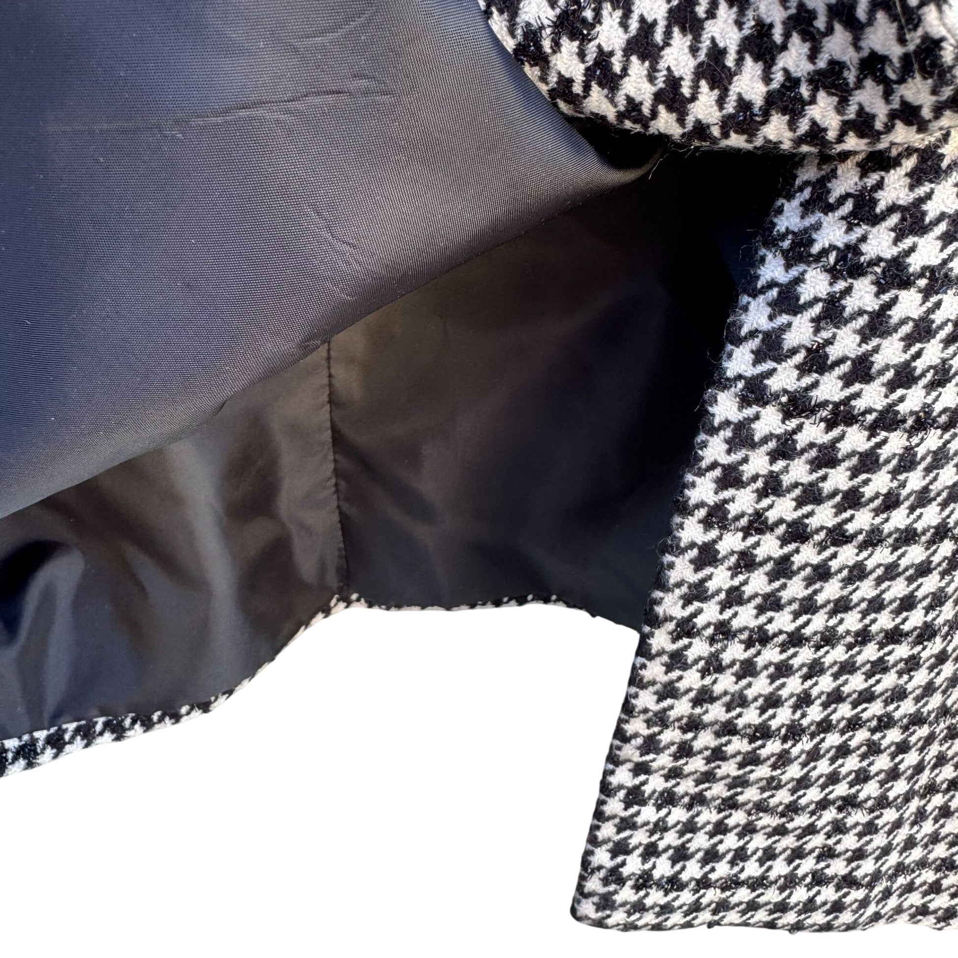 Sag Harbor Womens Houndstooth Metallic Stitching Button-Up Jacket Blazer 16