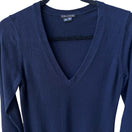 Switch Theory Lindsay Cashmere Quiet Luxury Preppy Minimalist Capsule Sweater Navy M 3 image