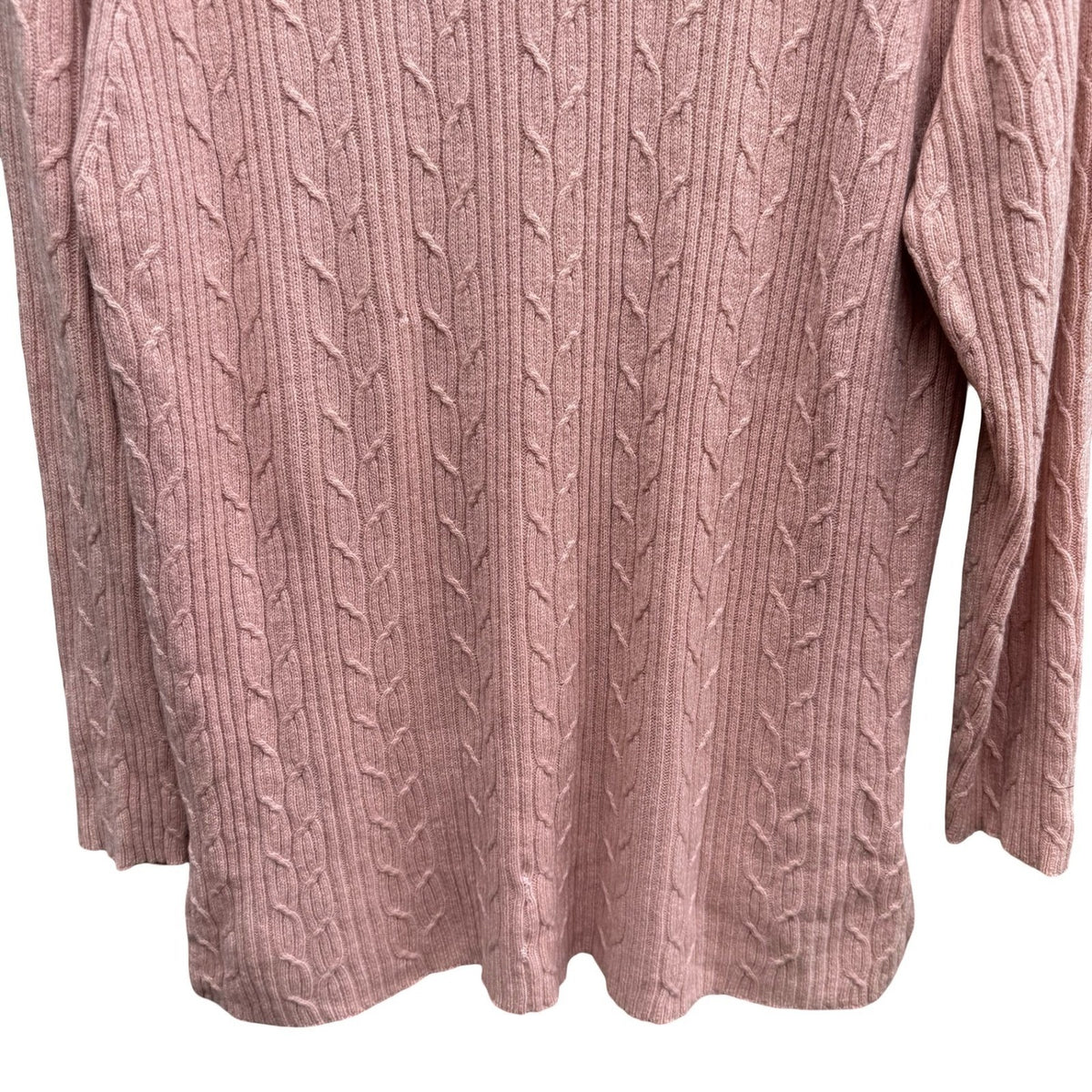 Charter Club Cashmere Coquette Preppy Soft Girl Cable Knit Sweater Pastel XL