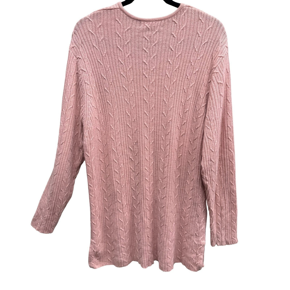 Charter Club Cashmere Coquette Preppy Soft Girl Cable Knit Sweater Pastel XL