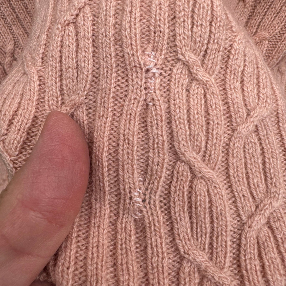 Charter Club Cashmere Coquette Preppy Soft Girl Cable Knit Sweater Pastel XL