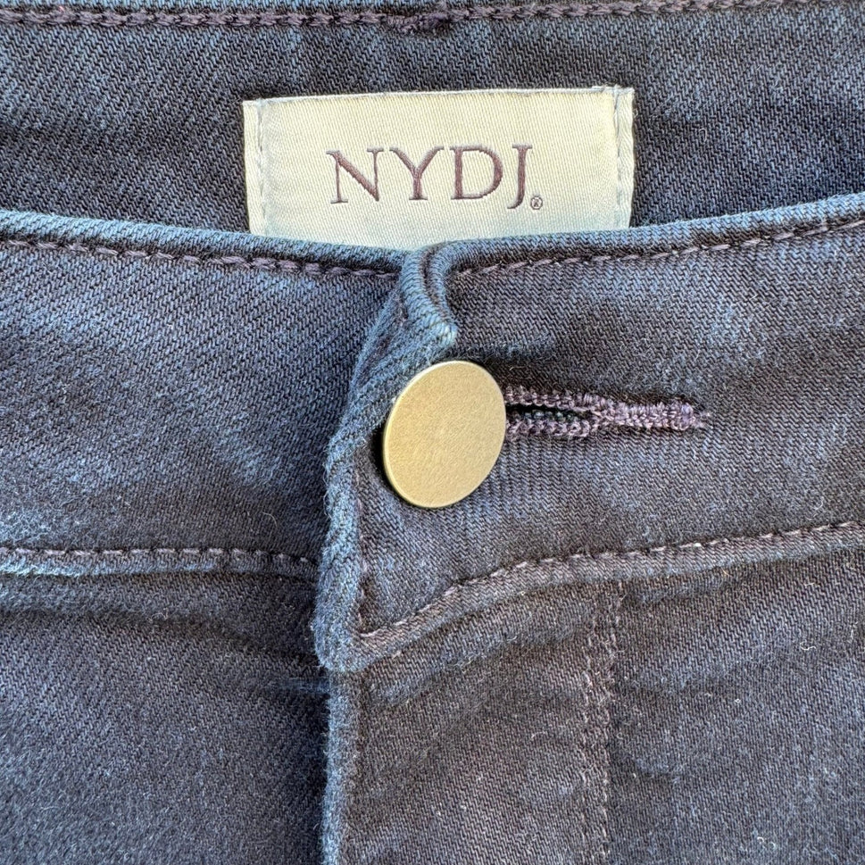 NYDJ Womens Dark Wash Straight Leg Shaping Jeans Lift Tuck Technology Blue 12