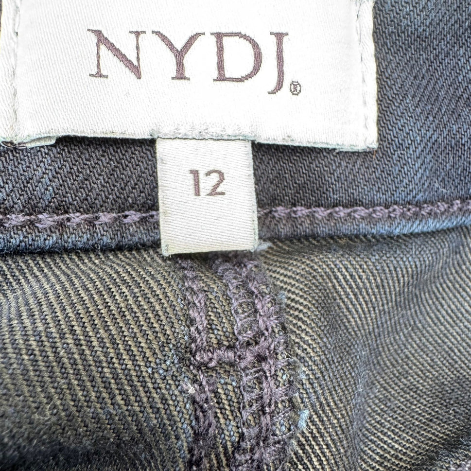 NYDJ Womens Dark Wash Straight Leg Shaping Jeans Lift Tuck Technology Blue 12