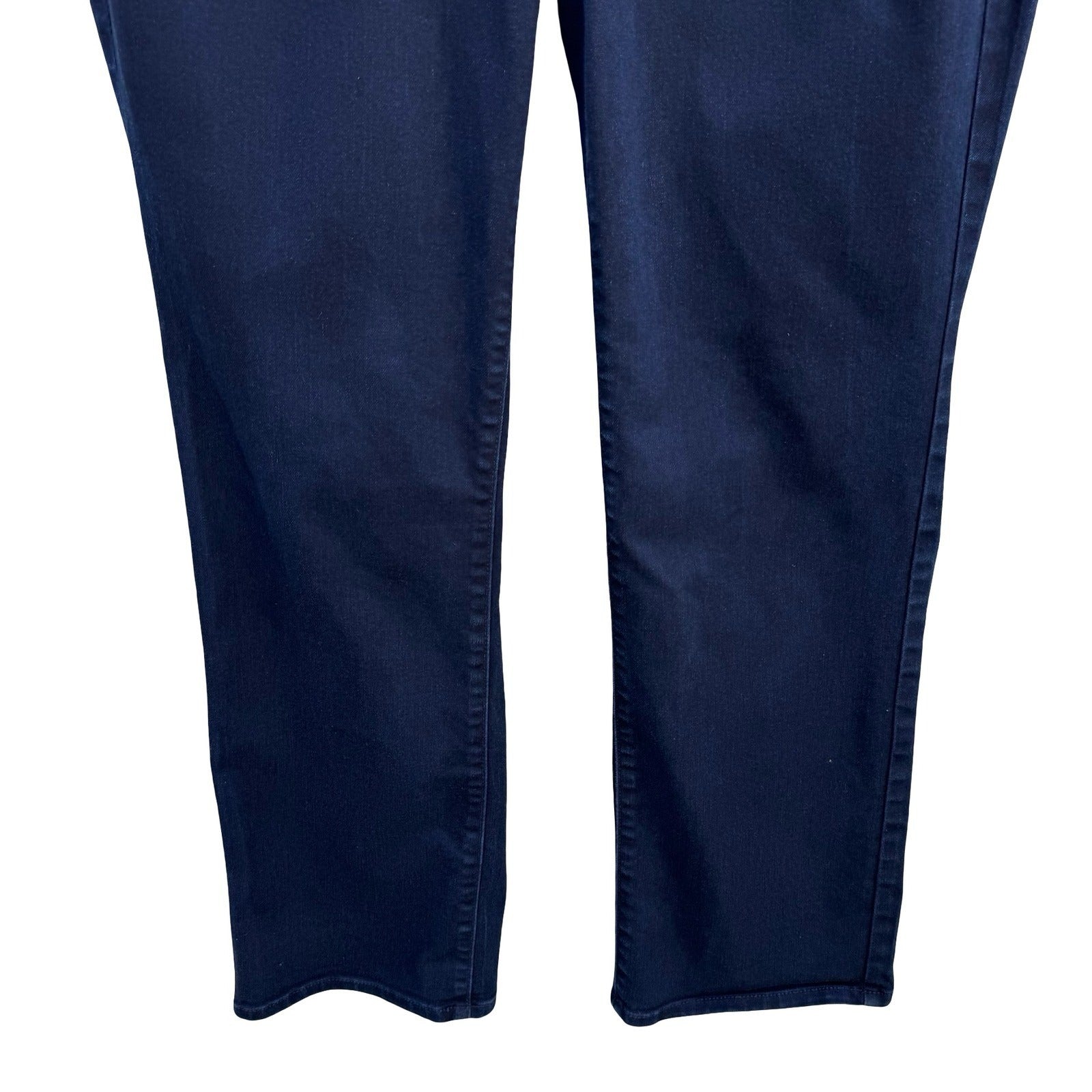 NYDJ Womens Dark Wash Straight Leg Shaping Jeans Lift Tuck Technology Blue 12