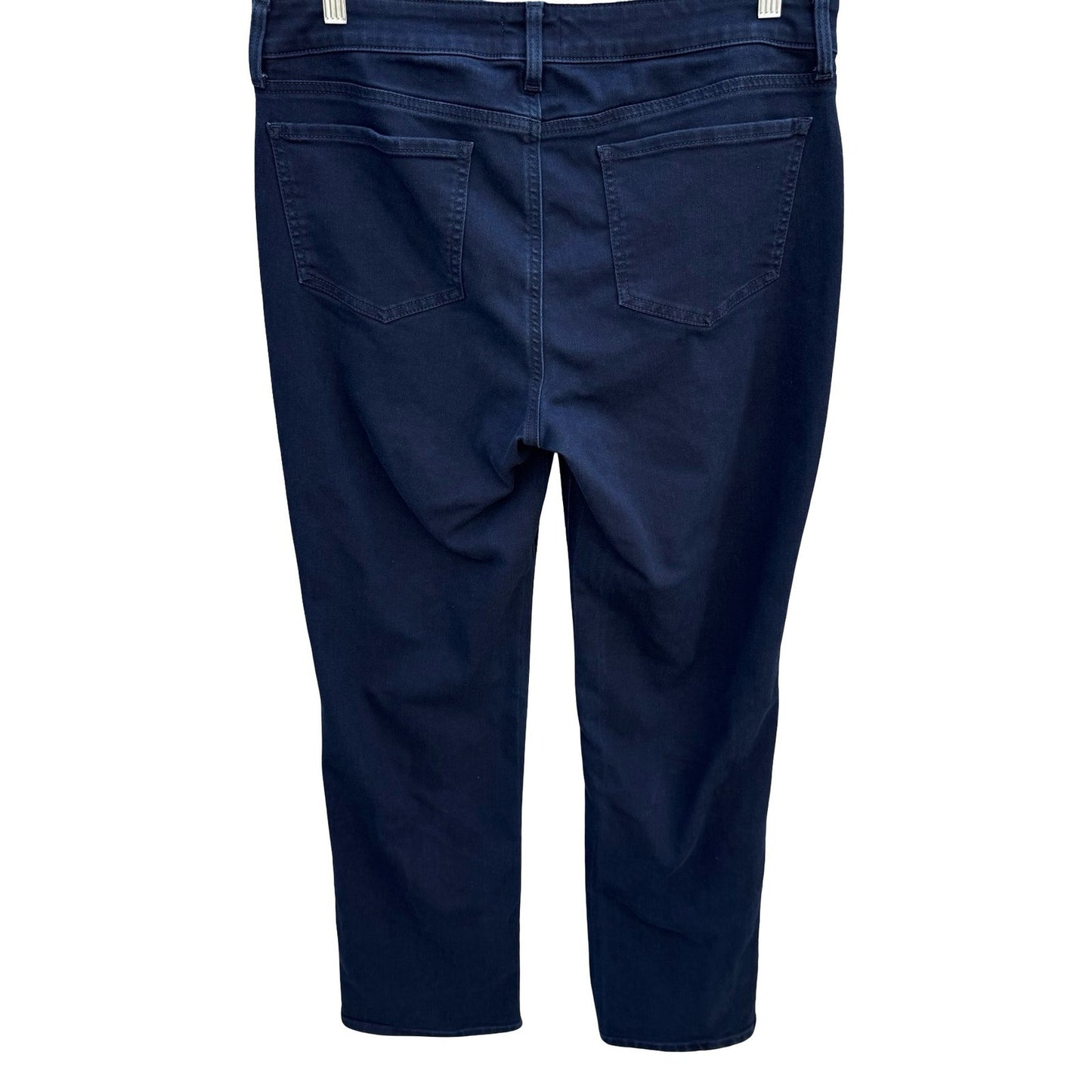 NYDJ Womens Dark Wash Straight Leg Shaping Jeans Lift Tuck Technology Blue 12