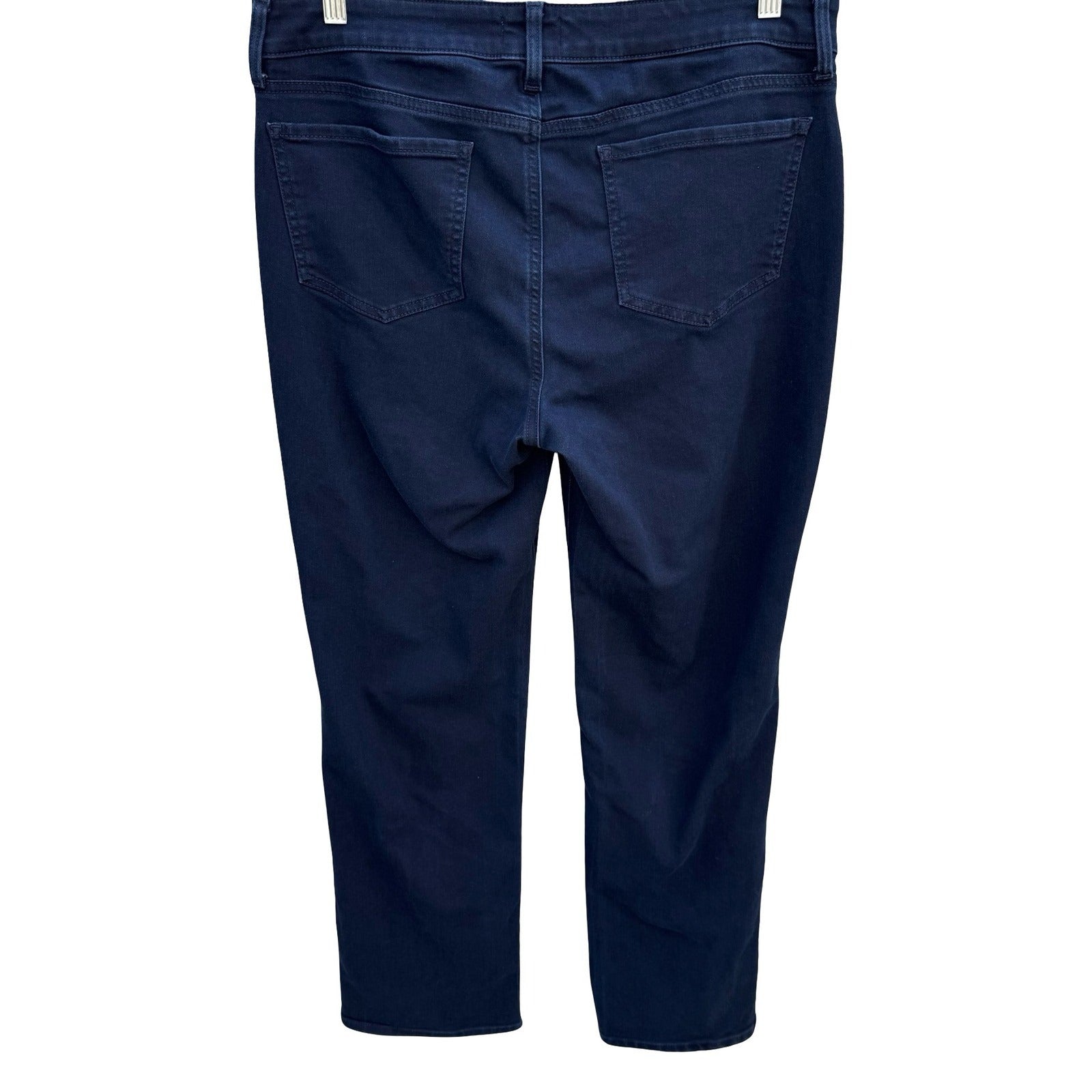 NYDJ Womens Dark Wash Straight Leg Shaping Jeans Lift Tuck Technology Blue 12