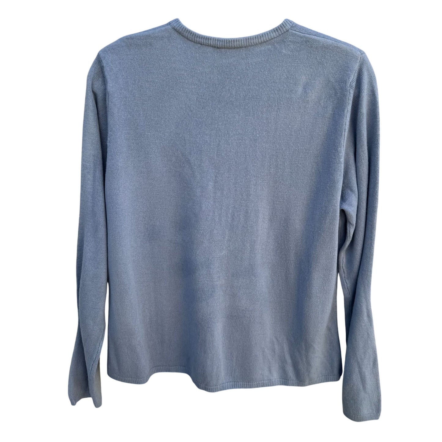 Hillard & Hanson Womens Embroidered Floral Design Beaded Cardigan Sweater New XL