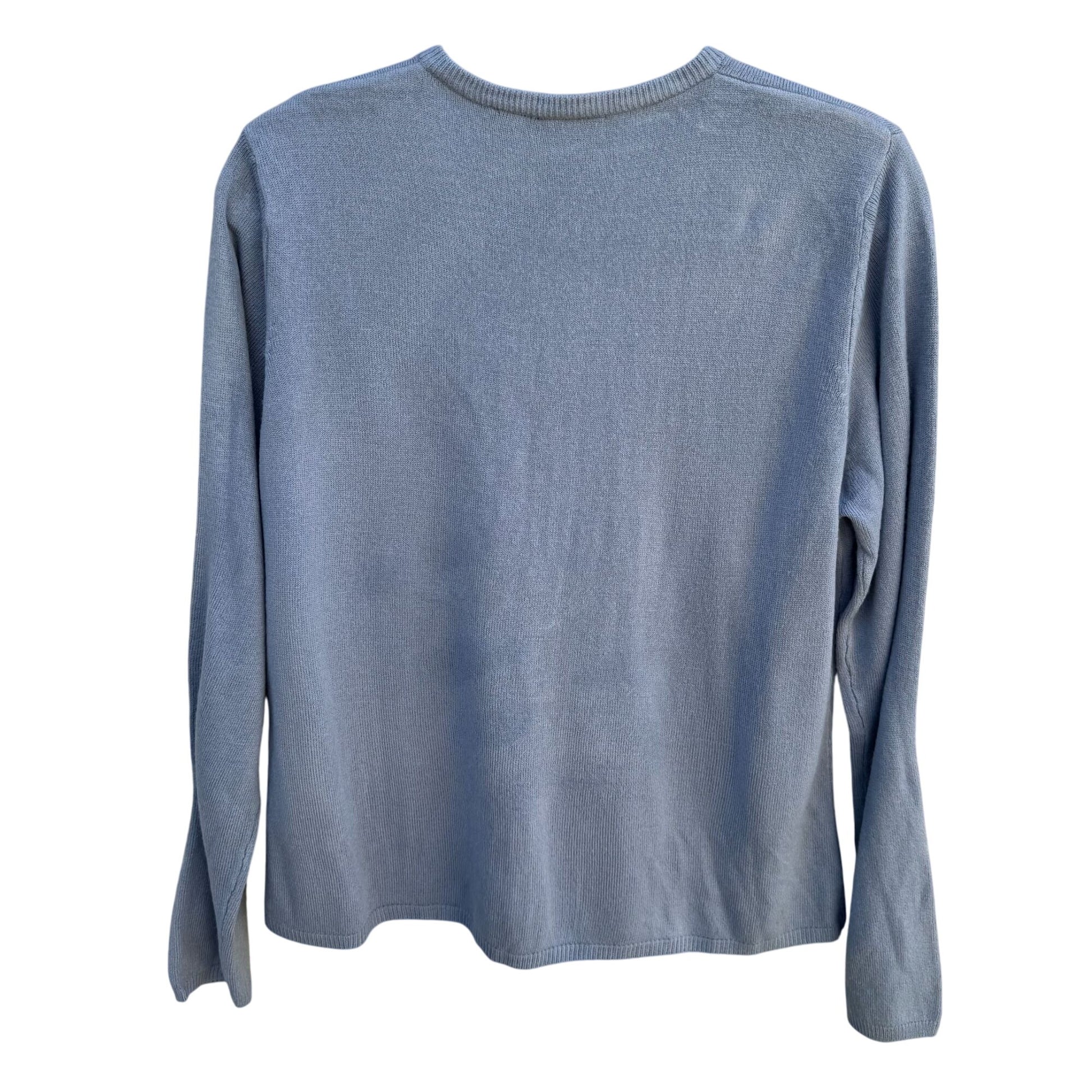 Hillard & Hanson Womens Embroidered Floral Design Beaded Cardigan Sweater New XL