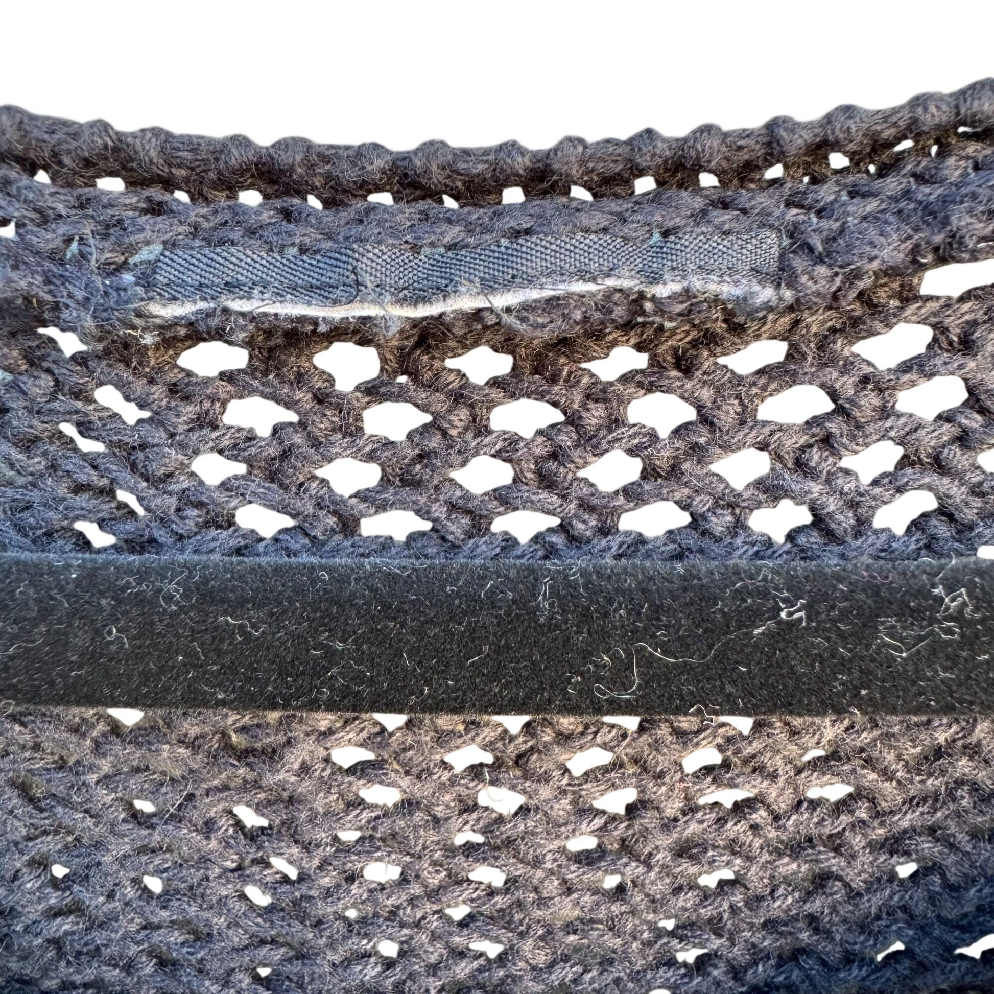 Vintage 80s Oversized Womens Black Goth Alternative Knit Sweater Top Fishnet L