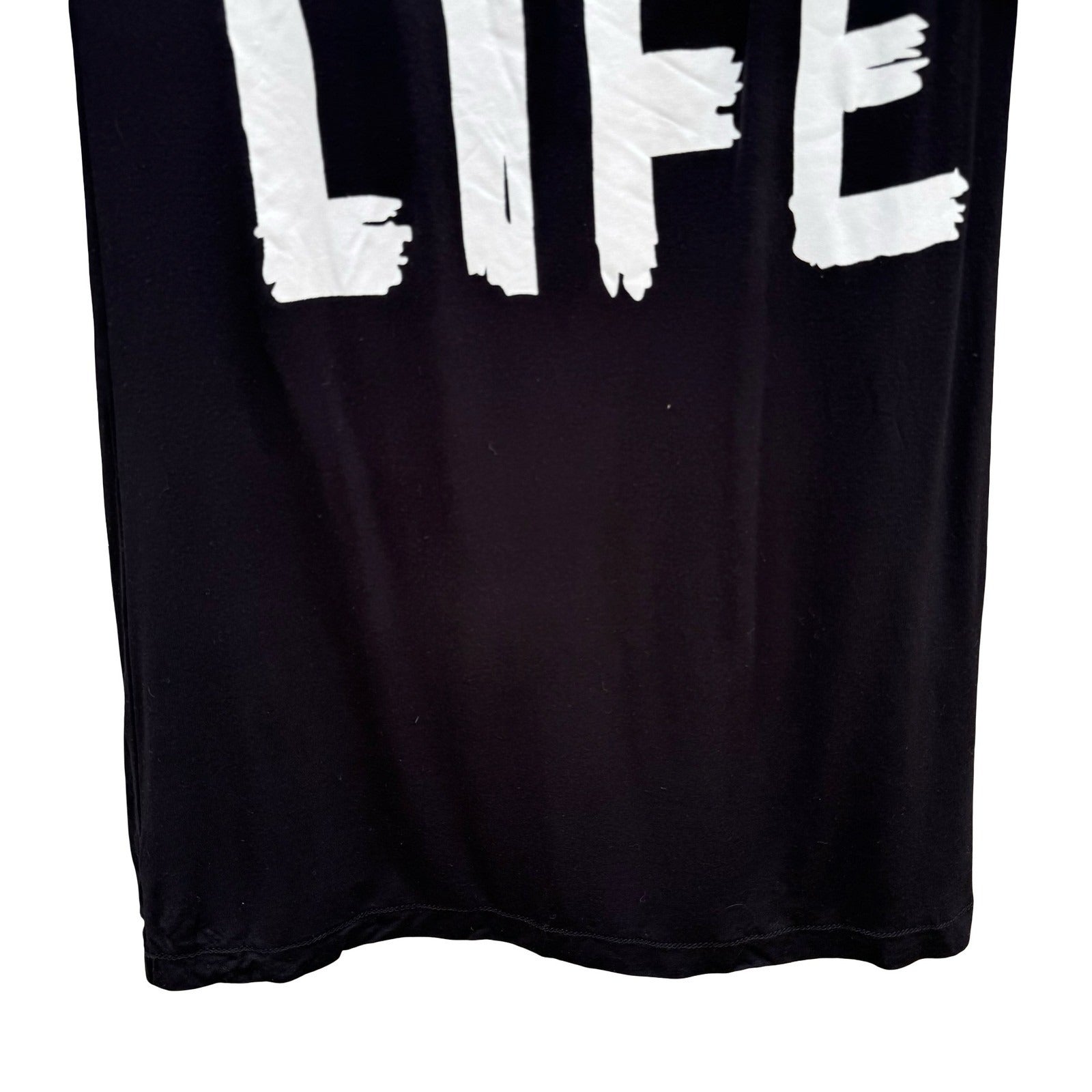 Catherine Malandrino Mary J Blige FFAWN I'M LIFE Graphic Tunic Top Black Medium