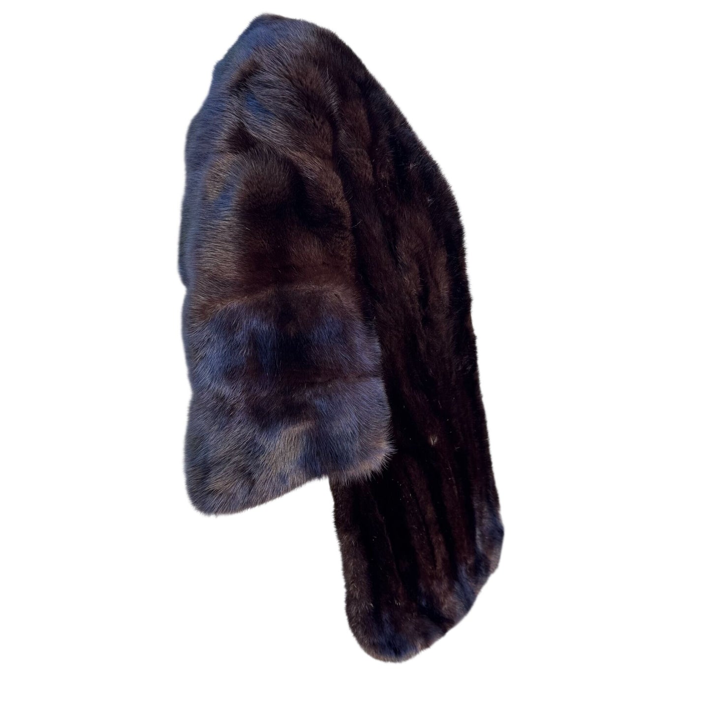 Robinsons California Vintage Brown Fur Stole Shawl Wrap Elegant Retro Fashion OS