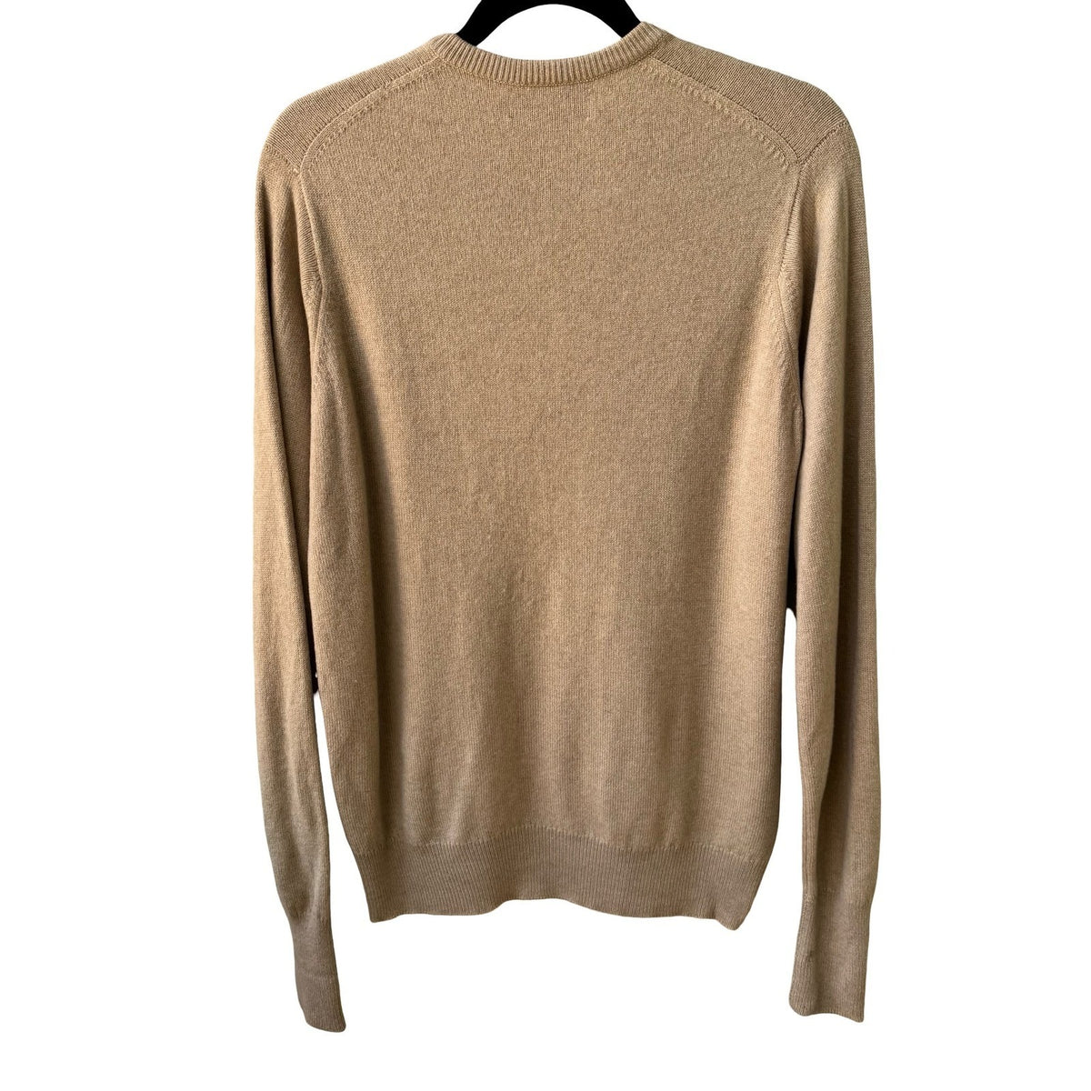 Ballantyne Vintage Scottish Cashmere Old Money Preppy V-Neck Sweater Mens Tan L
