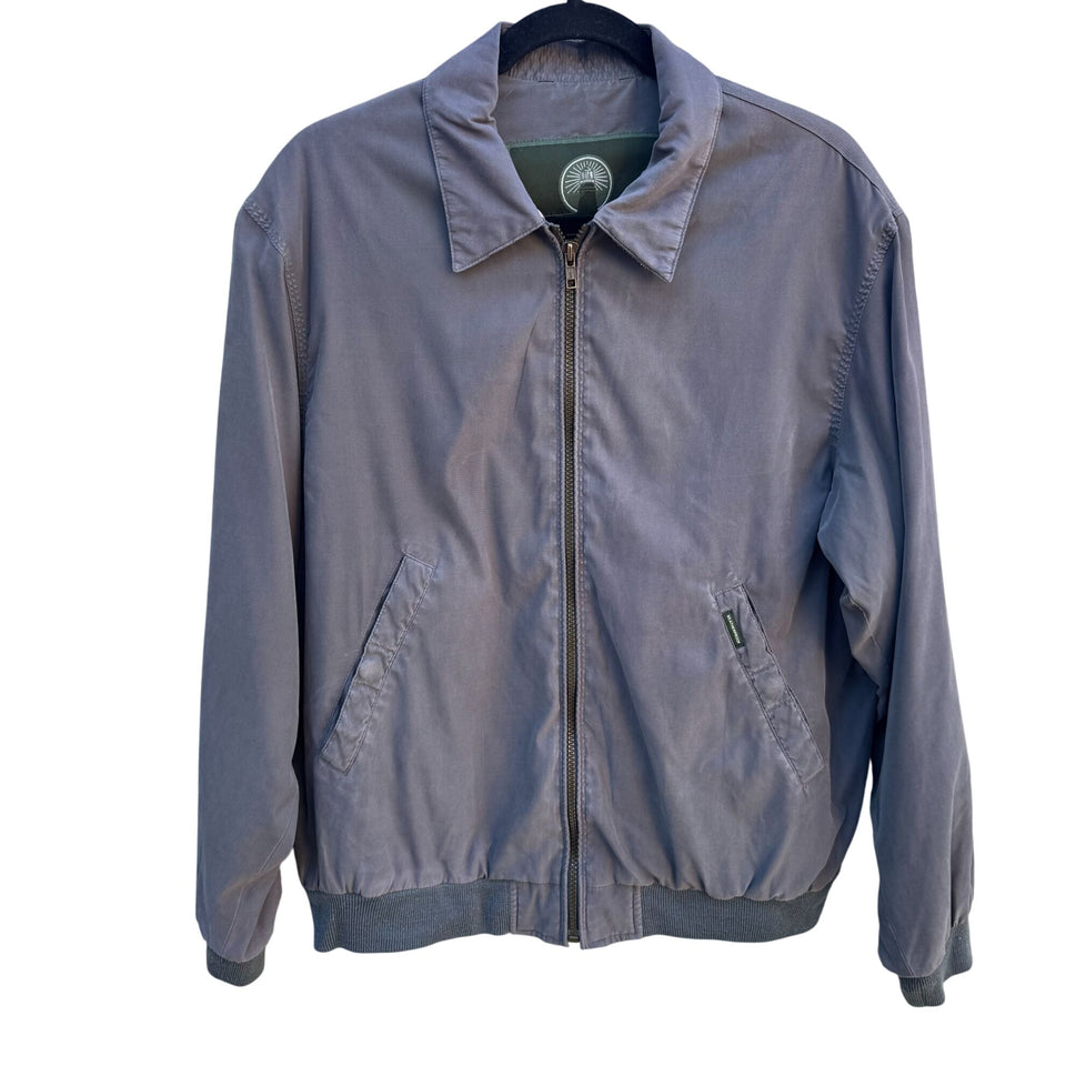 Weatherproof Garment Co Mens Gray Lightweight Bomber Jacket Preppy Athleisure XL