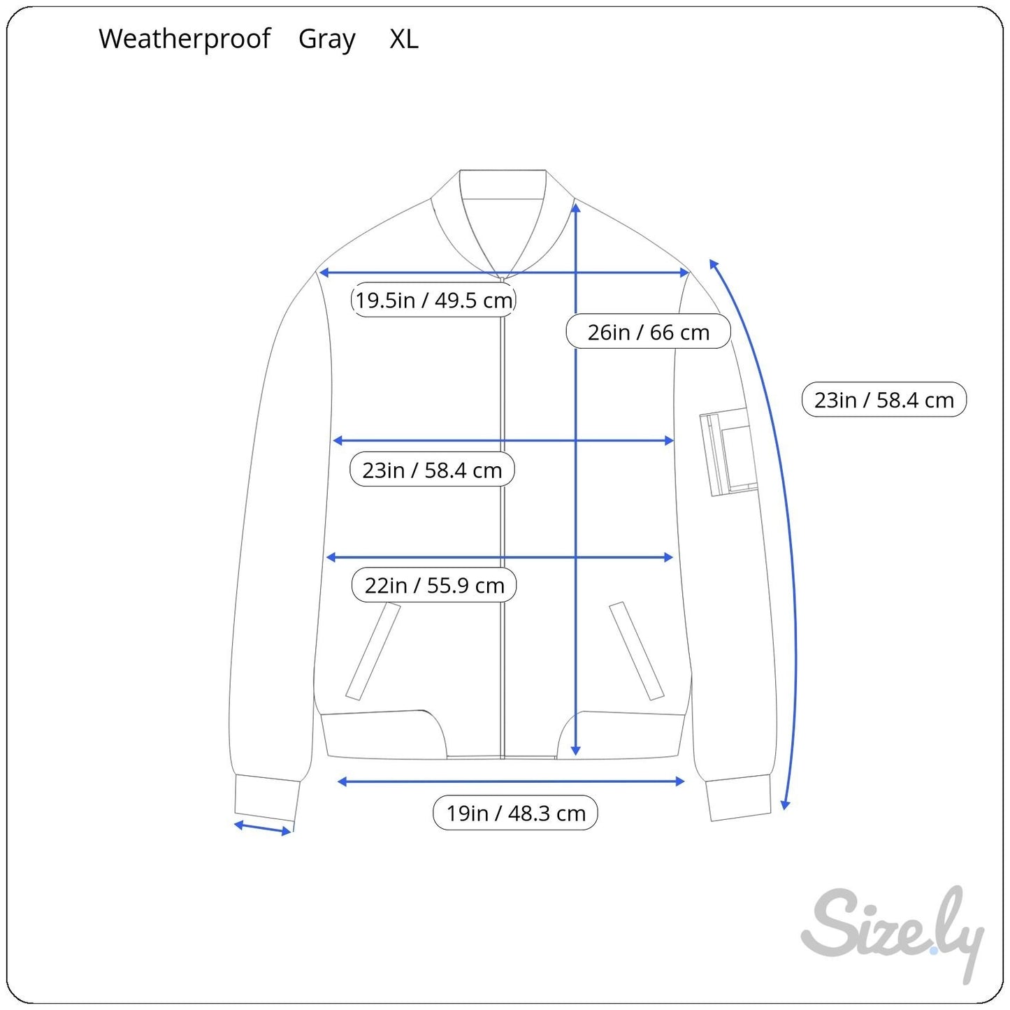 Weatherproof Garment Co Mens Gray Lightweight Bomber Jacket Preppy Athleisure XL