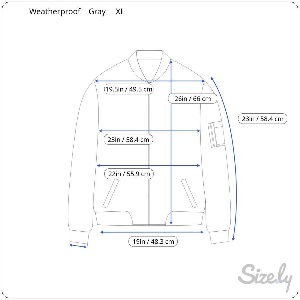Weatherproof Garment Co Mens Gray Lightweight Bomber Jacket Preppy Athleisure XL