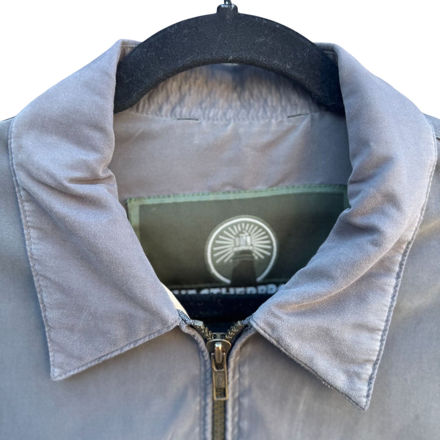 Weatherproof Garment Co Mens Gray Lightweight Bomber Jacket Preppy Athleisure XL