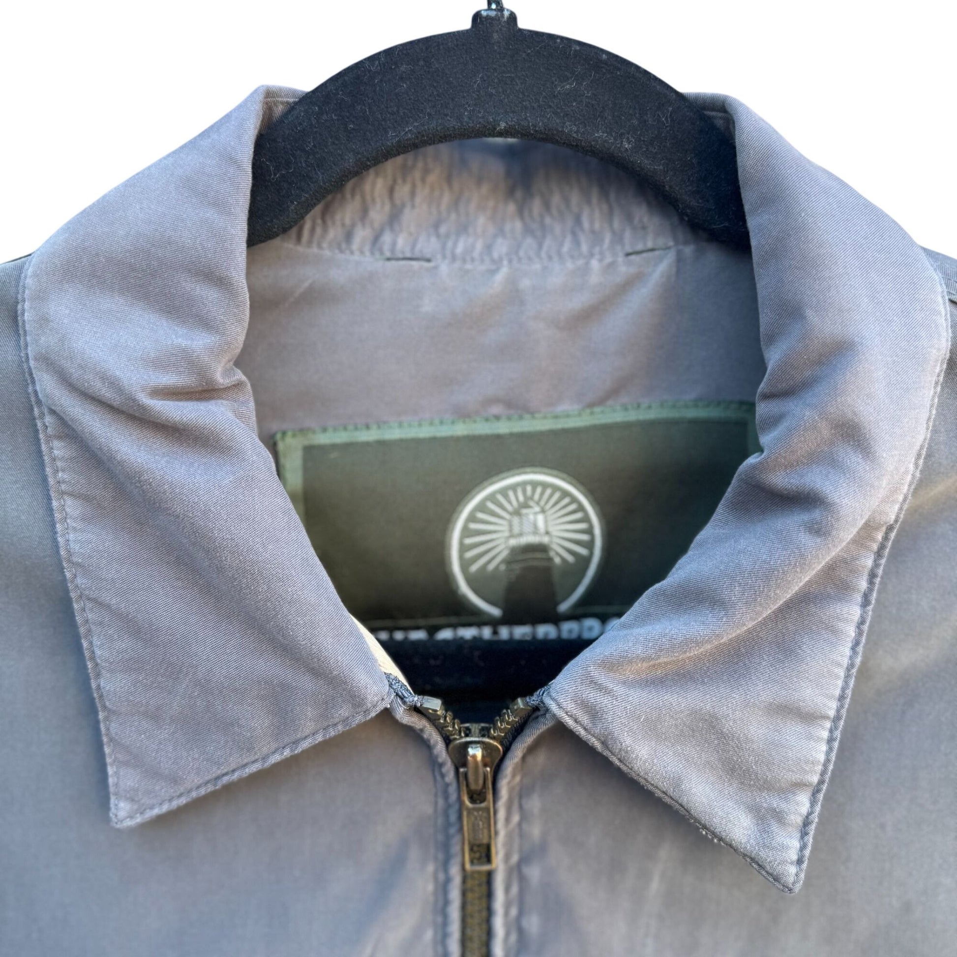 Weatherproof Garment Co Mens Gray Lightweight Bomber Jacket Preppy Athleisure XL