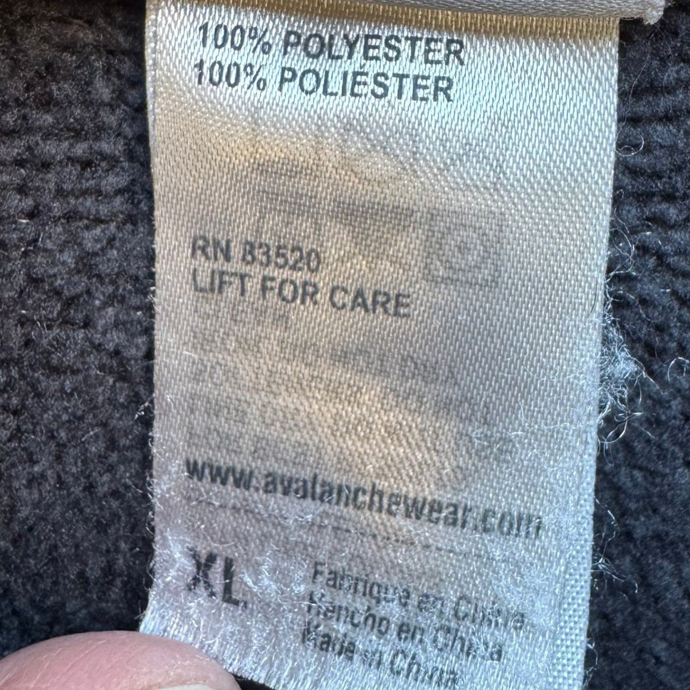 Avalanche Gorpcore Utility Zip Fleece Lined Sweater Knit Jacket Gray Mens XL
