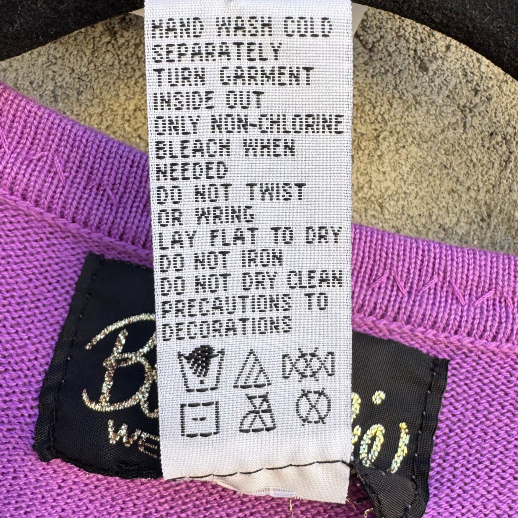 Bob Mackie Wearable Art Vintage Purple Beaded Dragonfly Cardigan Sweater New S